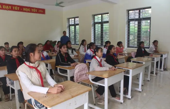 Khi đi vào hoạt động, 320 học sinh của Trường THCS Yên Khương sẽ được ăn, ở, sinh hoạt ngay tại Trường