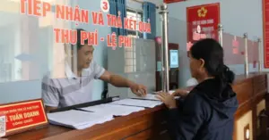 Trung tâm Phục vụ hành chính công xã Nam Xuân, tỉnh Thanh Hóa (Ảnh: Chụo màn hình/Thanh Hoá Online)