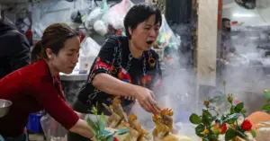 Tại sao gà trống ngậm hoa hồng
