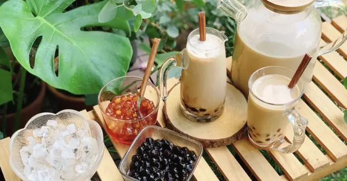 nghiện trà sữa