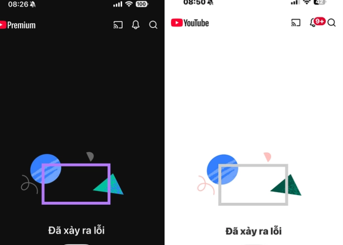  YouTube gặp sự cố