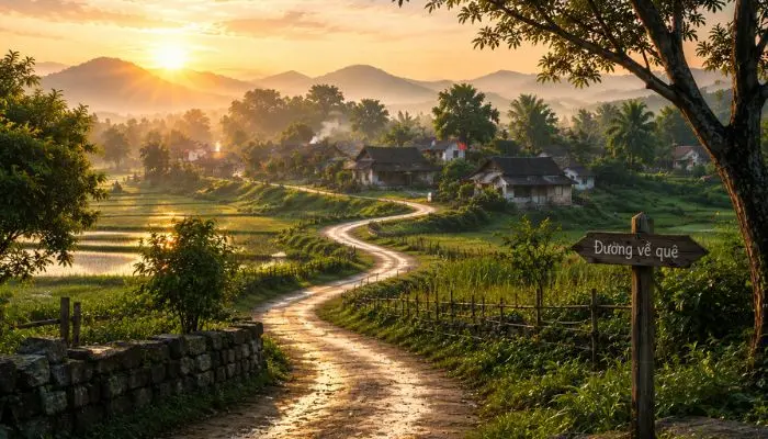 Bài thơ Uống trà đêm mưa