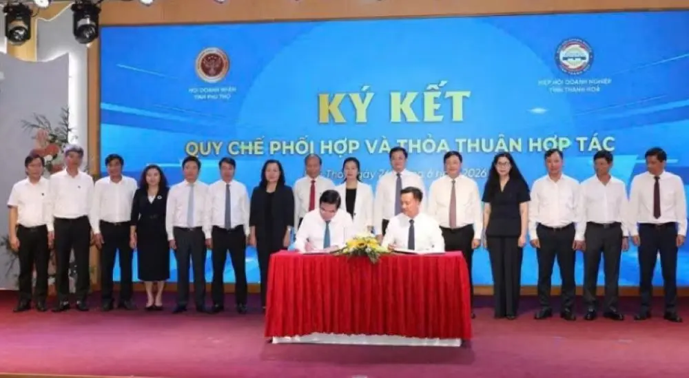 Kết nối giao thương doanh nghiệp Phú Thọ và Thanh Hóa qua ký kết hợp tác xúc tiến thương mại, đầu tư, mở rộng cơ hội phát triển.