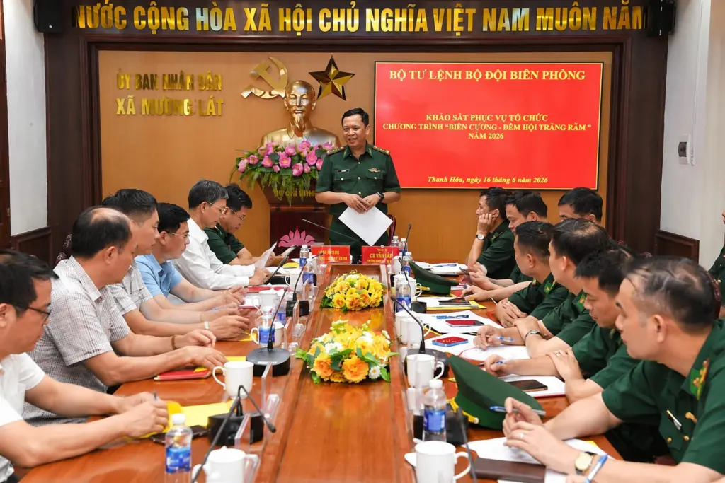 Bộ đội Biên phòng khảo sát địa điểm tại Thanh Hóa, chuẩn bị tổ chức Chương trình “Biên cương - Đêm hội trăng rằm” năm 2026.