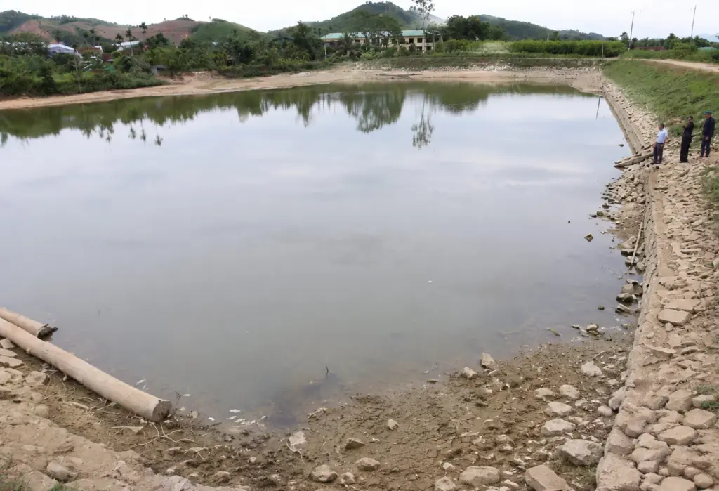 Lấy mẫu nước ở đập thủy điện để xác định nguyên nhân cá chết bất thường, cơ quan chức năng đang khẩn trương kiểm tra hiện trường.
