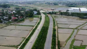 Gỡ nút thắt vốn và GPMB, hai dự án đường nối sân bay Thọ Xuân đã thi công trở lại sau nhiều năm đình trệ.