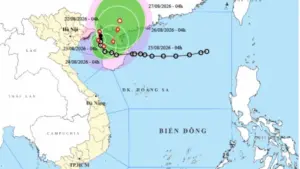 Bão số 4 đang hoạt động trên vùng biển Quảng Ninh - Hải Phòng, người dân cần theo dõi hướng di chuyển và diễn biến mới nhất.