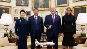Tổng thống Mỹ Donald Trump đánh giá cuộc hội đàm với Chủ tịch Trung Quốc Tập Cận Bình tại Nhà Trắng diễn ra rất hiệu quả và tích cực