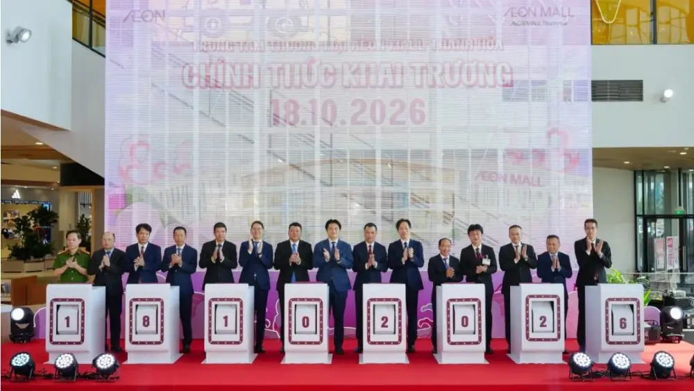 AEON MALL Thanh Hóa chính thức khai trương, trở thành trung tâm thương mại quy mô lớn nhất tỉnh, với hơn 130 gian hàng mua sắm, ẩm thực và giải trí